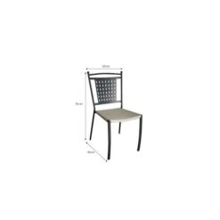 Lot De 2 Chaises A Manger De Jardin - Style Zellige - Acier Thermolaqué + Textilene - 50 X 59 X 91 Cm -Pino Soldes Boutique lot de 2 chaises a manger de jardin style zellige acier thermolaque textilene 50 x 59 x 91 cm 3619999329800 1297388