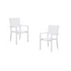 Lot De 2 Fauteuils A Manger De Jardin - Aluminium - 54 X 57 X 88 Cm