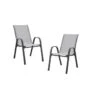 Lot De 2 Fauteuils - Acier Et Textile - Hauteur Du Siege : 41 Cm - Couleur Gris -Pino Soldes Boutique lot de 2 fauteuils acier et textile hauteur du siege 41 cm couleur gris 3619999332671 1354423