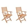 Lot De 2 Fauteuils Pliantes De Jardin En Eucalyptus FSC - 57,5x56x90cm -Pino Soldes Boutique lot de 2 fauteuils pliantes de jardin en eucalyptus fsc 57 5x56x90cm 3612401826102 659062