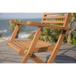 Lot De 2 Fauteuils Pliantes De Jardin En Eucalyptus FSC - 57,5x56x90cm -Pino Soldes Boutique lot de 2 fauteuils pliantes de jardin en eucalyptus fsc 57 5x56x90cm 3612401826102 659065