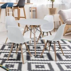 Devant 3 Devant -Pino Soldes Boutique lot de 4 chaises blanc pieds bois l 47 x p 52 x h 83 cm olaf 3612408734790 1128120