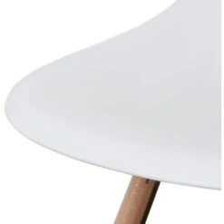 Lot De 4 Chaises Blanc Pieds Bois - L 47 X P 52 X H 83 Cm - OLAF -Pino Soldes Boutique lot de 4 chaises blanc pieds bois l 47 x p 52 x h 83 cm olaf 3612408734790 1128124