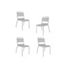 Lot De 4 Chaises De Jardin - Acier - Gris -Pino Soldes Boutique lot de 4 chaises de jardin acier gris 3619999332930 1321846