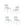 Lot De 4 Chaises De Jardin - Acier - Vert Céladon -Pino Soldes Boutique lot de 4 chaises de jardin acier vert celadon 3619999332954 1321843