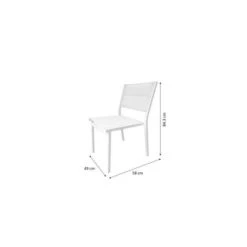 Lot De 4 Chaises De Jardin - Aluminium - 54 X 48 X 84 Cm -Pino Soldes Boutique lot de 4 chaises de jardin aluminium 54 x 48 x 84 cm 3619999329725 1307308