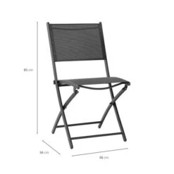 Lot De 4 Chaises De Jardin Pliantes En Aluminium Assise Textilene - 46 X 56 X 85 Cm - Gris -Pino Soldes Boutique lot de 4 chaises de jardin pliantes en aluminium assise textilene 46 x 56 x 85 cm gris 3612408313940 1243339