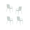 Lot De 4 Fauteuils De Jardin - Acier - Vert Céladon -Pino Soldes Boutique lot de 4 fauteuils de jardin acier vert celadon 3619999333036 1299538