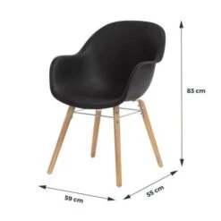 Lot De 4 Fauteuils PP Bois -Pino Soldes Boutique lot de 4 fauteuils pp bois 2008248569752 597568