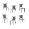 Lot De 6 Chaises A Manger De Jardin - Style Zellige - Acier Thermolaqué + Textilene - 50 X 59 X 91 Cm -Pino Soldes Boutique lot de 6 chaises a manger de jardin style zellige acier thermolaque textilene 50 x 59 x 91 cm 3619999329824 1300403