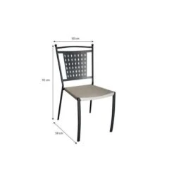 Lot De 6 Chaises A Manger De Jardin - Style Zellige - Acier Thermolaqué + Textilene - 50 X 59 X 91 Cm -Pino Soldes Boutique lot de 6 chaises a manger de jardin style zellige acier thermolaque textilene 50 x 59 x 91 cm 3619999329824 1300405