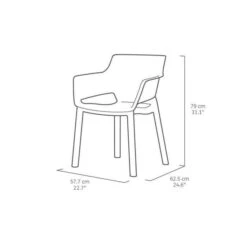 Lots De 6 Fauteuils Monoblocs - Empilables En Résine De Synthese - Forme Cabriolet - Imitation Rotin Tressé - ALLIBERT BY KETER - E -Pino Soldes Boutique lots de 6 fauteuils monoblocs empilables en resine de synthese forme cabriolet imitation rotin tresse allibert by keter e 8711245151557 728753