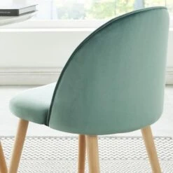 MACARON Chaise De Salle A Manger - Velours Vert - Scandinave - L 50 X P 50 Cm -Pino Soldes Boutique macaron chaise de salle a manger velours vert scandinave l 50 x p 50 cm 3584177767258 509063