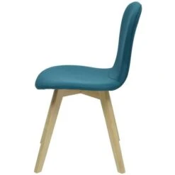 MILANO Lot De 2 Chaises De Salle A Manger En Bois Hévéa Massif - Revetement Tissu Bleu - Style Contemporain - L48 X P57 Cm -Pino Soldes Boutique milano lot de 2 chaises de salle a manger en bois hevea massif revetement tissu bleu style contemporain l48 x p57 cm 3428156000977 508993