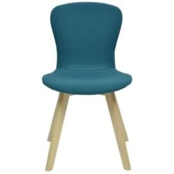 MILANO Lot De 2 Chaises De Salle A Manger En Bois Hévéa Massif - Revetement Tissu Bleu - Style Contemporain - L48 X P57 Cm -Pino Soldes Boutique milano lot de 2 chaises de salle a manger en bois hevea massif revetement tissu bleu style contemporain l48 x p57 cm 3428156000977 508994