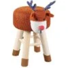 Pouf Enfant Cerf Crochet Marron Et Pieds Bois Massif Leala -Pino Soldes Boutique pouf enfant cerf crochet marron et pieds bois massif olla 3248113612001 413758
