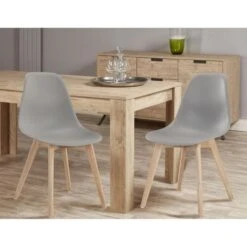 Lot De 2 Chaises De Salle A Manger Gris - Pieds En Bois Hévéa Massif - Scandinave - L 48 X P 55 Cm -Pino Soldes Boutique sacha lot de 2 chaises de salle a manger gris pieds en bois hevea massif scandinave l 48 x p 55 cm 3248116149184 509252