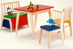 Table 2 Chaises 1 Banc Coffre Multicolore Bambino