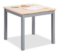 Pinolino Table Enfant Pin Massif Clair Et Laqué Gris Fenna
