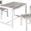 Table Et 2 Chaises Hêtre Massif élimé Et Blanche Sammy