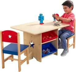 Table Et 2 Chaises Naturel Et Multicouleurs Kidkraft 26912