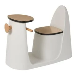 Table Et Chaise Enfant Polypropylène Blanc Et Bois Clair Zunli