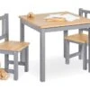 Pinolino Table Et Chaises Enfant Pin Massif Clair Et Laqué Gris Fenna