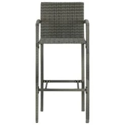 Tabourets De Bar 2 Pcs Gris Résine Tressée -Pino Soldes Boutique tabourets de bar 2 pcs gris resine tressee 3666722354813 943916