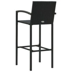 Tabourets De Bar 2 Pcs Noir Résine Tressée 14 Tabourets De Bar 2 Pcs Noir Résine Tressée -Pino Soldes Boutique tabourets de bar 2 pcs noir resine tressee 3666722354820 943910