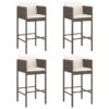 Tabourets De Bar 4 Pcs Avec Coussins Marron Résine Tressée 1 Tabourets De Bar 4 Pcs Avec Coussins Marron Résine Tressée -Pino Soldes Boutique tabourets de bar 4 pcs avec coussins marron resine tressee 3666722243124 1102841