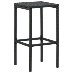Tabourets De Bar Avec Coussins 6 Pcs Noir Résine Tressée -Pino Soldes Boutique tabourets de bar avec coussins 6 pcs noir resine tressee 3666722354844 943892