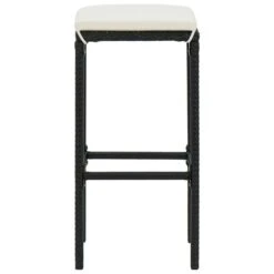 Tabourets De Bar Avec Coussins 6 Pcs Noir Résine Tressée -Pino Soldes Boutique tabourets de bar avec coussins 6 pcs noir resine tressee 3666722354844 943894