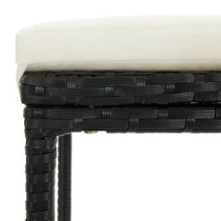 Tabourets De Bar Avec Coussins 6 Pcs Noir Résine Tressée -Pino Soldes Boutique tabourets de bar avec coussins 6 pcs noir resine tressee 3666722354844 943895