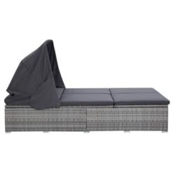 Transat à 2 Places Avec Coussin Résine Tressée Gris -Pino Soldes Boutique transat a 2 places avec coussin resine tressee gris 3666722364294 935749